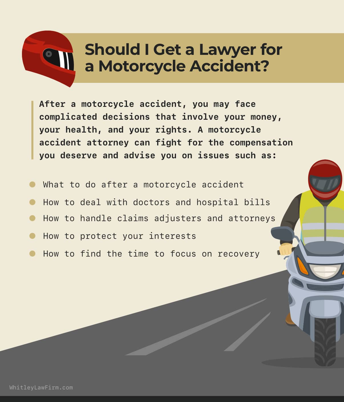 Should I Get a Lawyer for a Motorcycle Accident? | Whitley Law Firm
