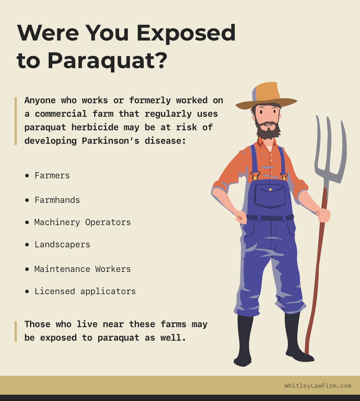 Paraquat Exposure on Farms | Whitley Law Firm | NC