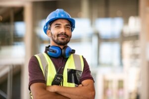 A construction worker. Find out how to seek compensation for your losses with a Kinston construction accident lawyer.